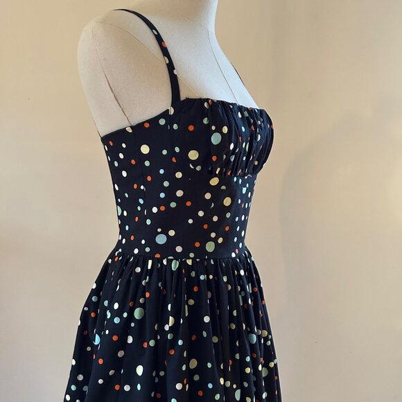 Bernie Dexter Colored Dots Print Paris Dress - Picture 4 of 6